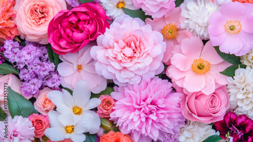 Wallpaper Mural blossom flowers blooming floral festive bouquet wall fashion pink purple white background. 3D fashion pastel beautiful card wallpaper Torontodigital.ca