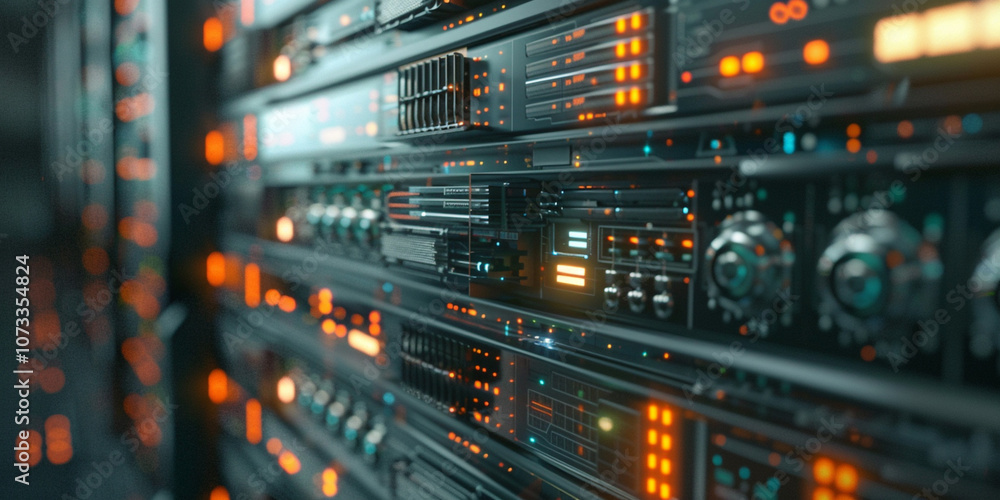 A closeup of a cloud hosting control panel with options for managing A closeup of a cloud hosting control panel with options for managing