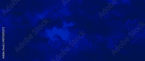 Blue texture vector background with night sky and clouds for cover design, flyer, poster, banner. Christmas backdrop. Blue winter grunge illustration. Hand-drawn painted watercolor textured background