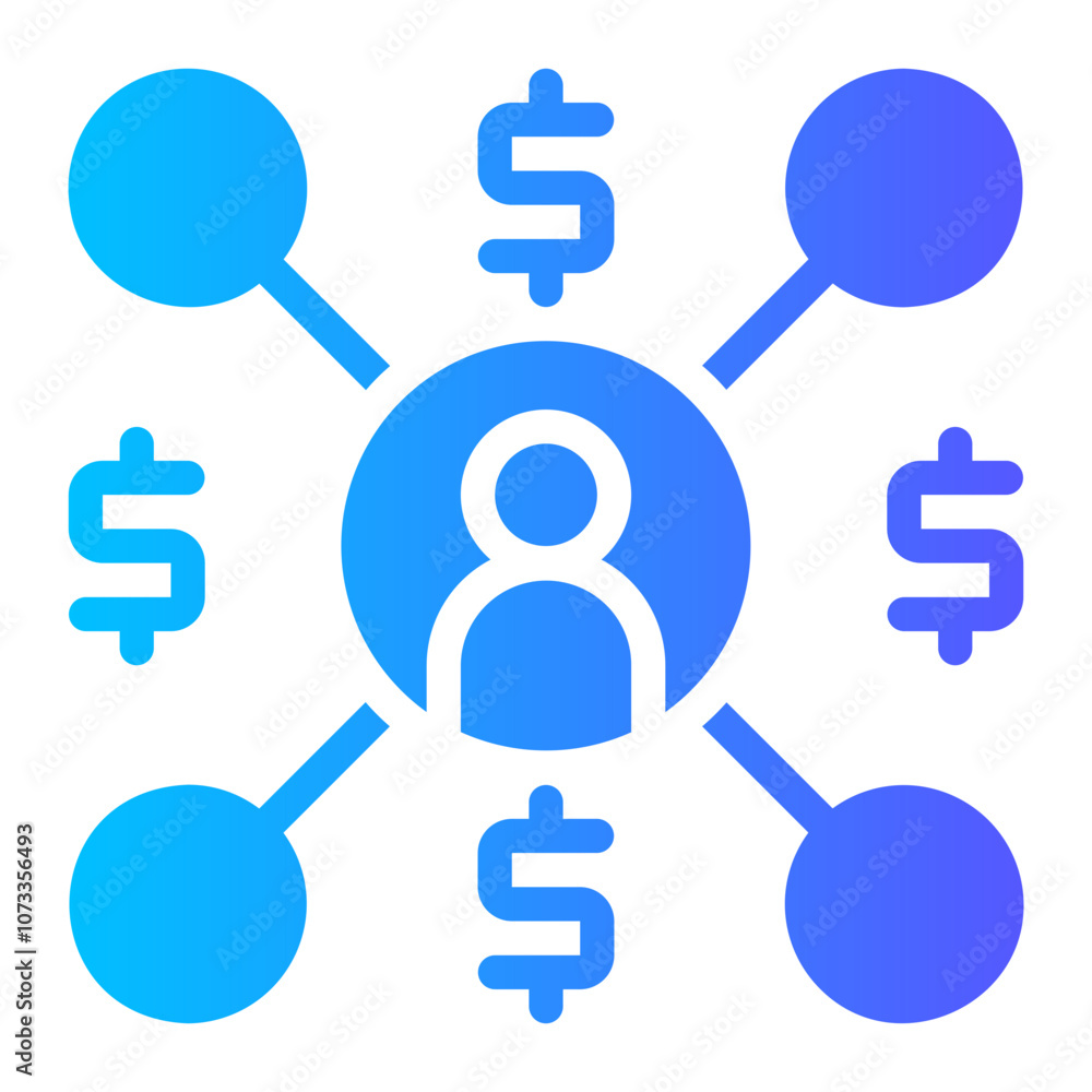affiliate marketing gradient icon affiliate marketing gradient icon