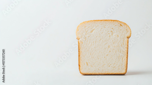 Close-Up of Sliced White Bread with Soft Texture and Golden Crust