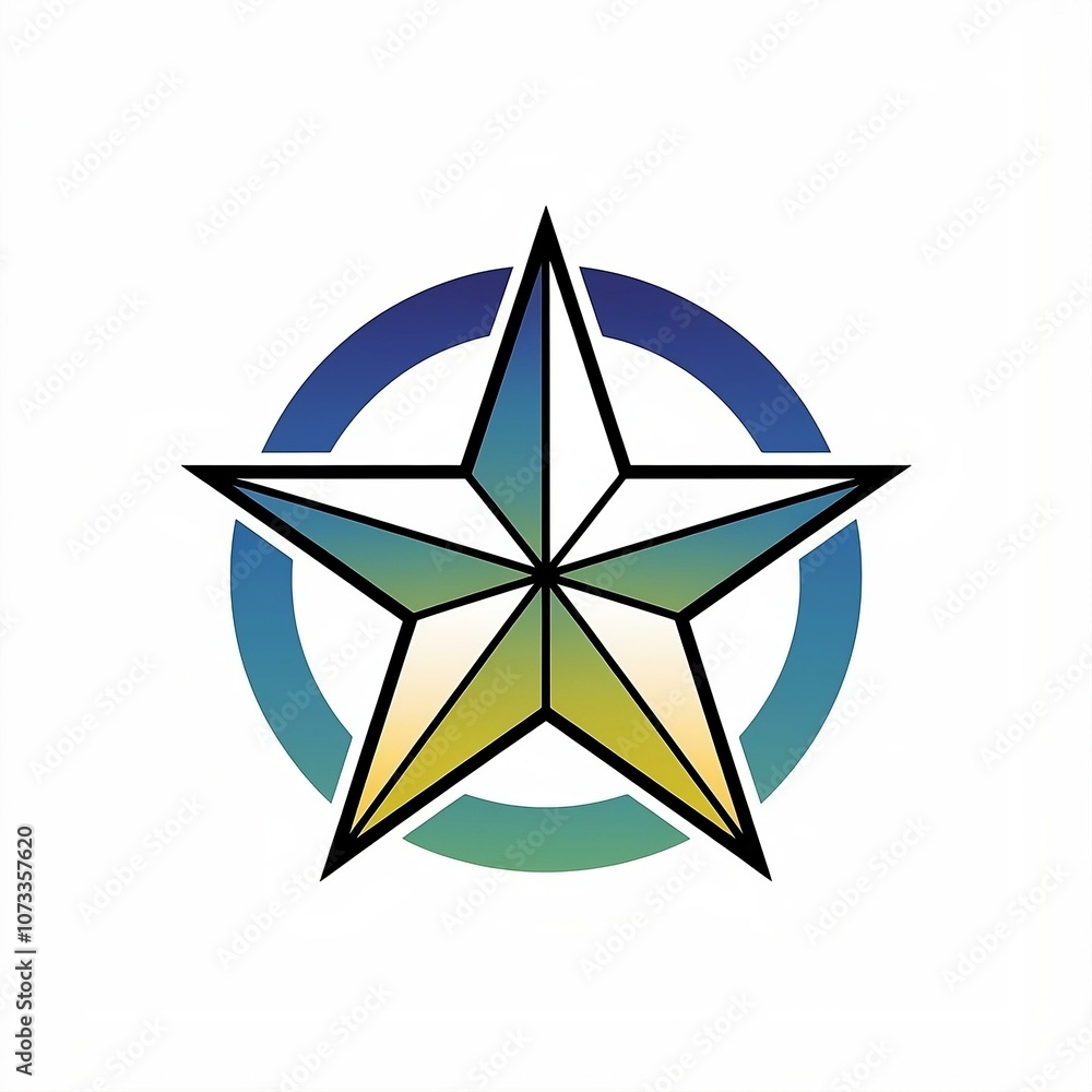 Fototapeta premium Star icons vector art with White background.