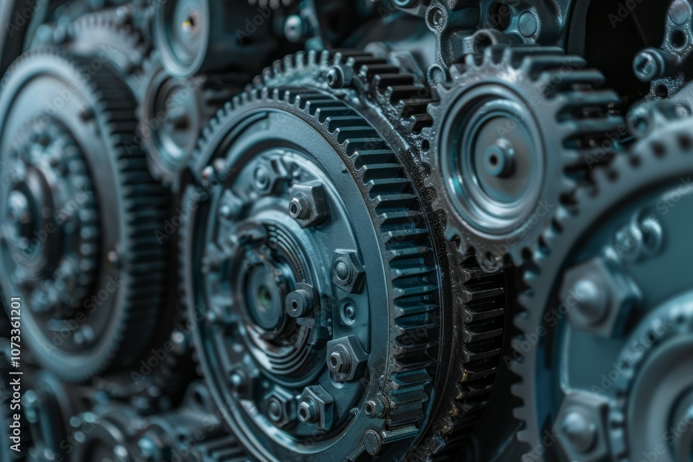 Large system of metal engine gears wheels in connection. Neural network ai generated art Large system of metal engine gears wheels in connection. Neural network ai generated art