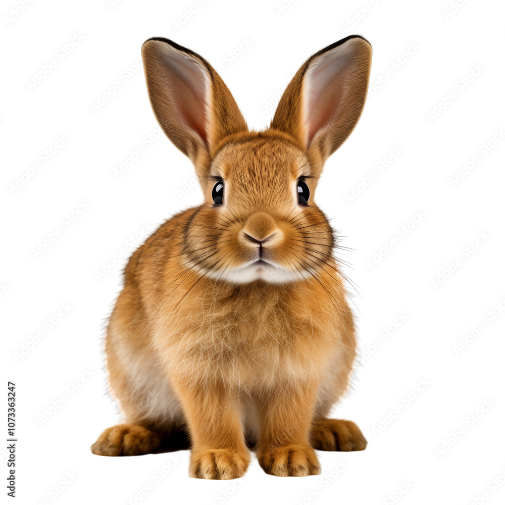 A Small Rabbit Isolated On Transparent Background A Small Rabbit Isolated On Transparent Background
