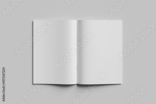 Blank A4 magazine for mockup - 3D rendering