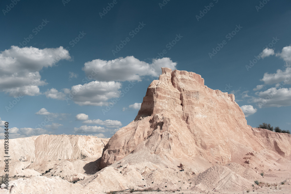 View of canyon hill on background of blue sky. View of canyon hill on background of blue sky.