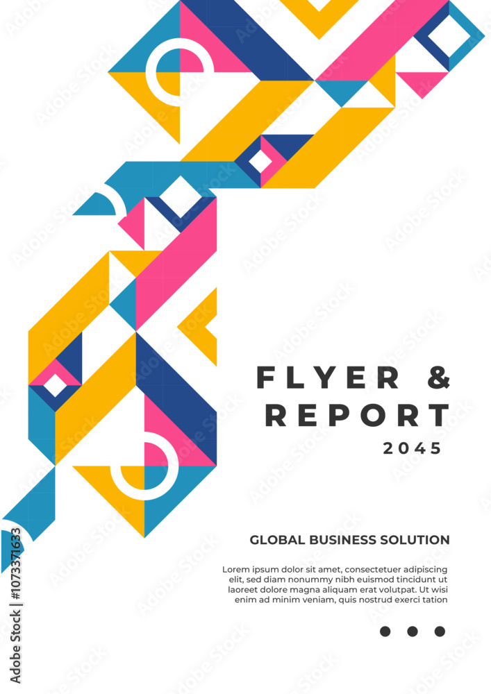 Abstract Geometric Corporate Report Cover Design 2045 Abstract Geometric Corporate Report Cover Design 2045