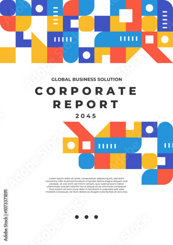 Colorful Geometric Design for Corporate Report 2045