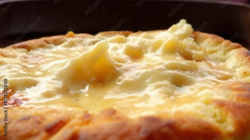 Close-Up of Golden Missouri Toasted Sandwich with Stretching Cheese, Set Against Charming Small-Town Scene Close-Up of Golden Missouri Toasted Sandwich with Stretching Cheese, Set Against Charming Small-Town Scene