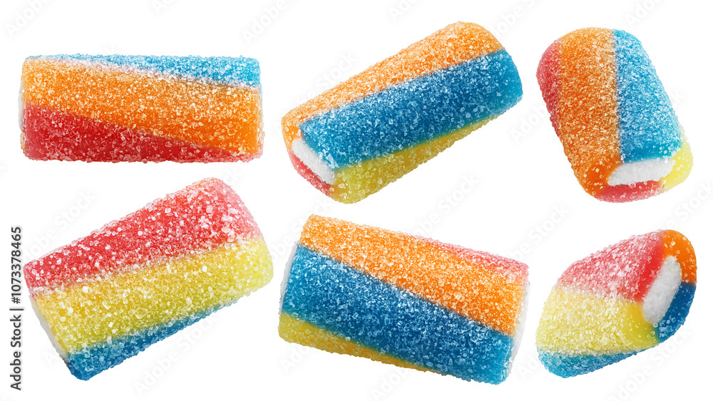 Gummy candy, isolated on white background, full depth of field Gummy candy, isolated on white background, full depth of field