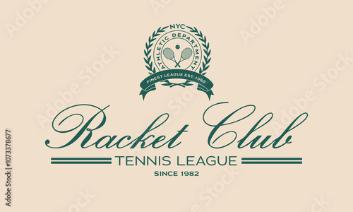 Vector artwork in varsity vintage style for apparel manufacturing