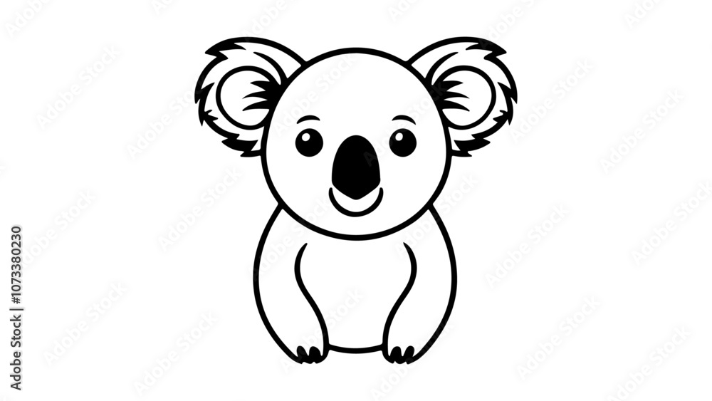 koala simple vector outline illustration koala simple vector outline illustration