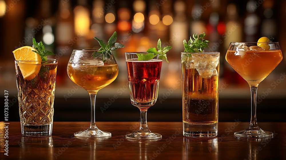 Exquisite whiskey glasses and decanters collection elevating bar's elegant look image Exquisite whiskey glasses and decanters collection elevating bar's elegant look image