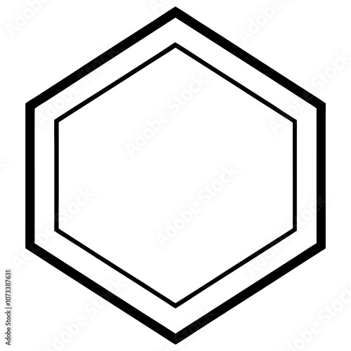 Black Pentagon: A Symbol of Structure and Security - Vector Design