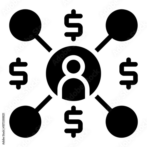 affiliate marketing glyph icon photo