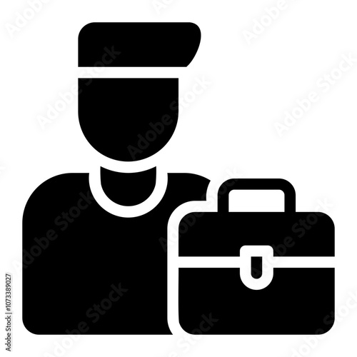 self employed glyph icon
