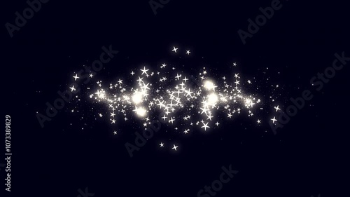 particle magic tail sparkling glitter star dust trail loop Animation video with alpha channel.
