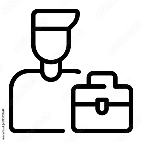 self employed line icon