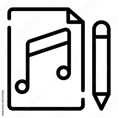 songwriter line icon