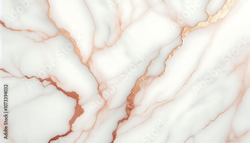 luxury White Marble with Rose Gold Veins

