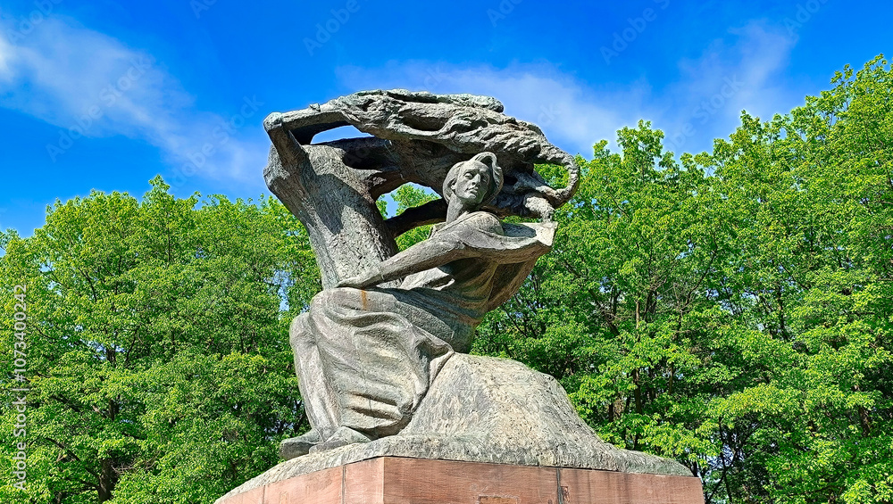 Warsaw Chopin Monument at Lazienki Parc