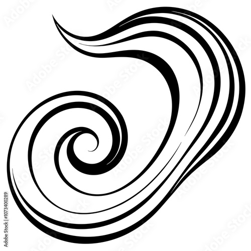 Fluid Waves - Curved Lines and Flowing Shapes Vector Design