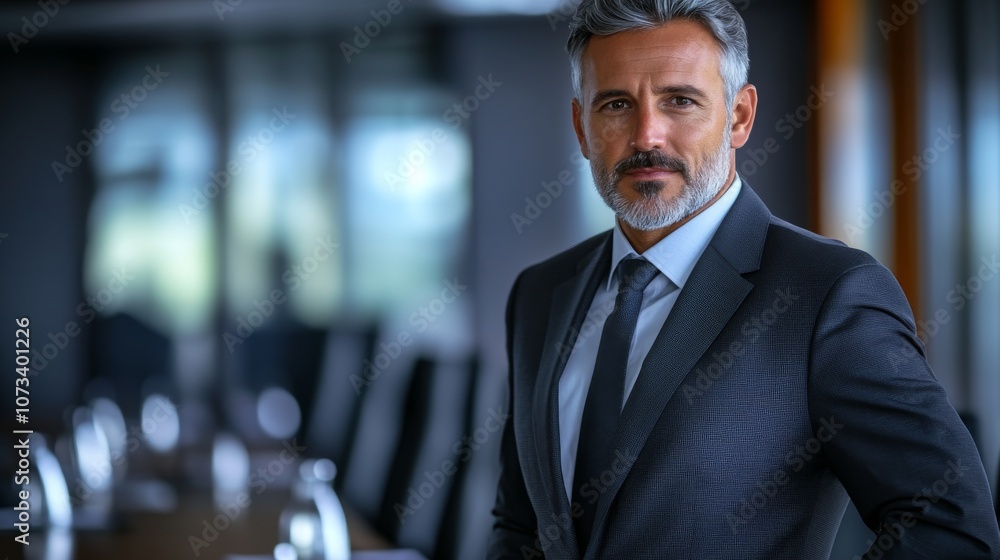 Confident Senior Executive in Formal Business Setting Confident Senior Executive in Formal Business Setting