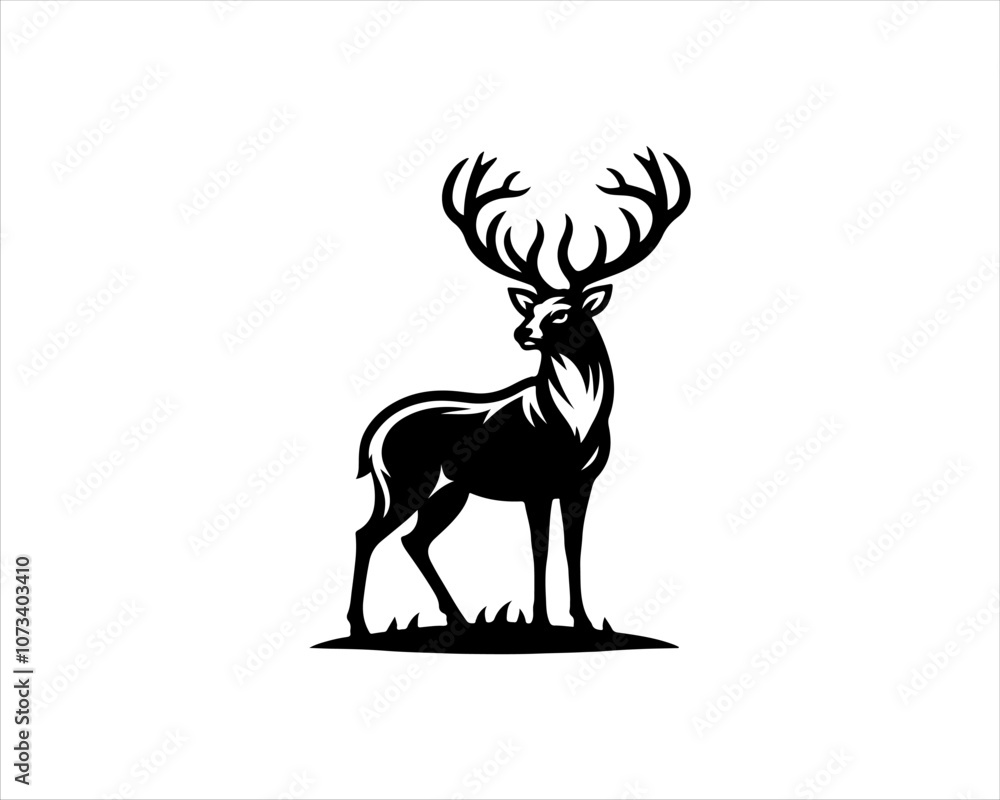 Fototapeta premium deer silhouette vector