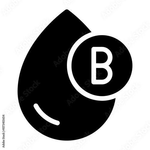 blood type b glyph icon