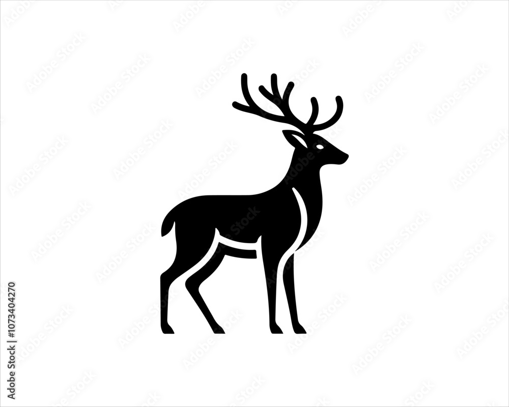 Obraz premium deer silhouette vector