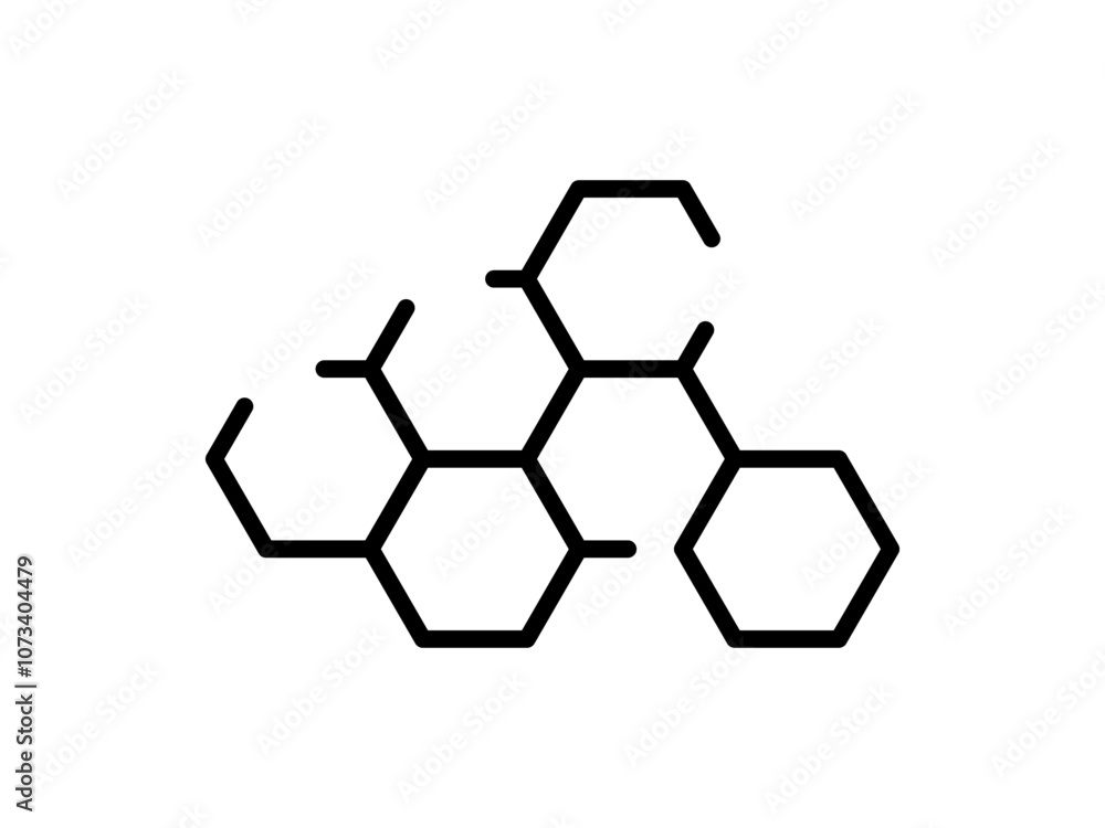 Hexagon icon line style vector illustration Hexagon icon line style vector illustration