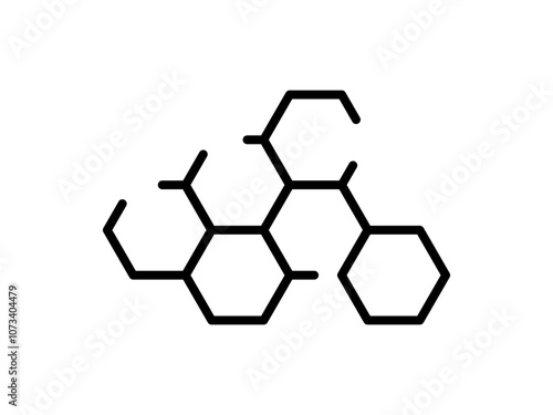 Hexagon icon line style vector illustration