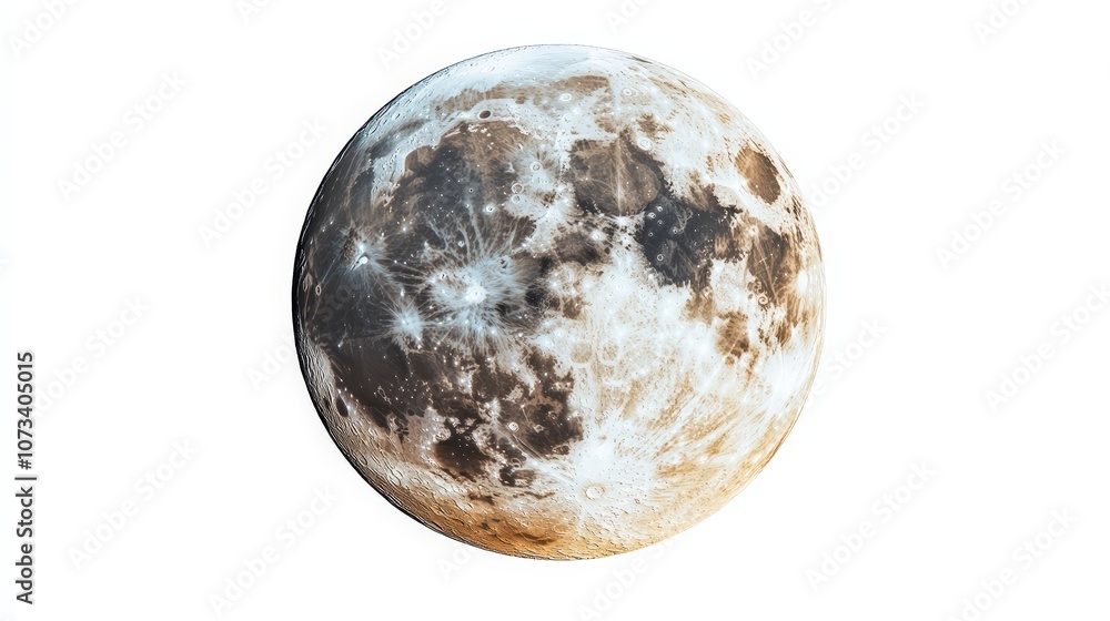 Isolated detailed moon texture with realistic surface Isolated detailed moon texture with realistic surface