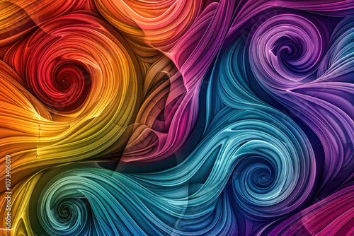 Wallpaper Mural Colorful, abstract painting with a purple and blue swirl. The painting is full of vibrant colors and has a dreamy, whimsical feel to it Torontodigital.ca