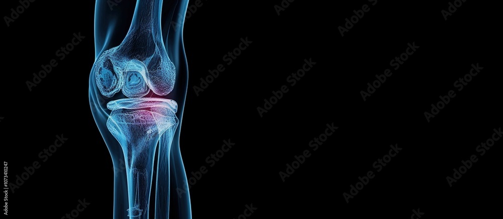 Blue 3d medical x-ray anatomy of the knee pain Blue 3d medical x-ray anatomy of the knee pain