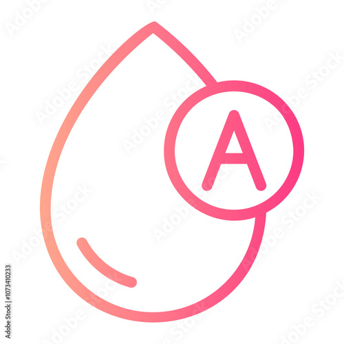 Free Download blood type a gradient icon - GFXLoad