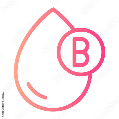 blood type b gradient icon