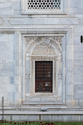 The Green Mosque in front of the Green Tomb in Bursa. 