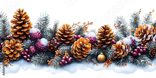 Holiday decorations. Festive Christmas decorations in vibrant colors, New Year celebrations