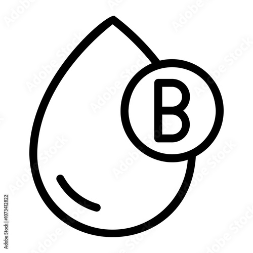 blood type b line icon