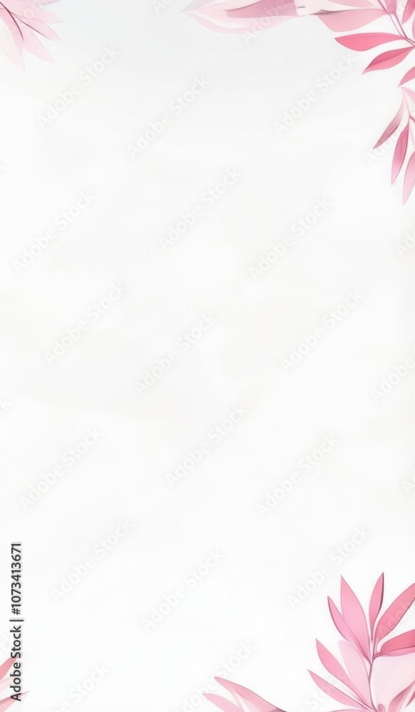 Obraz premium a pink flower frame with a white background