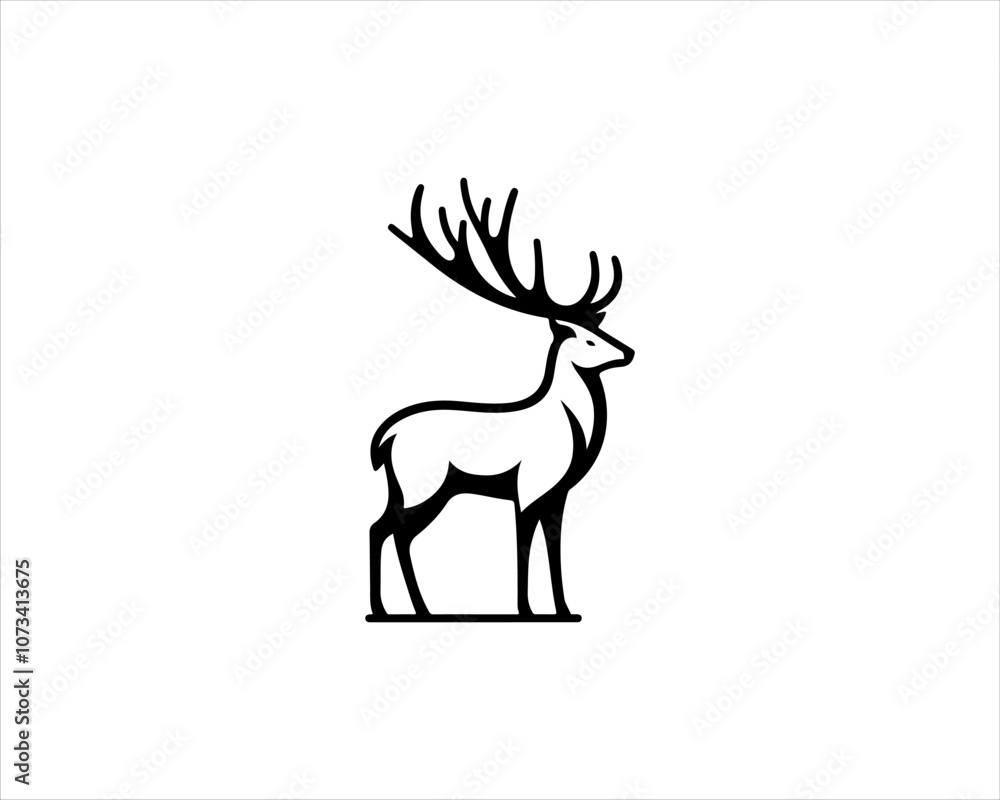 deer silhouette vector illustration deer silhouette vector illustration