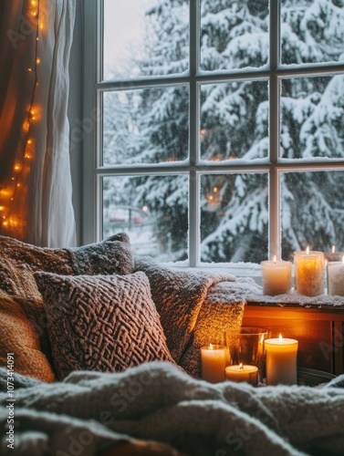 Cozy Winter Windowsill with...