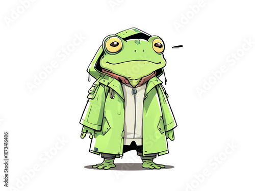 Frog in a Raincoat photo