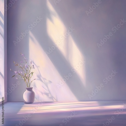 Soft Shadows and Warm Light Streaming Through a Minimalist Window
