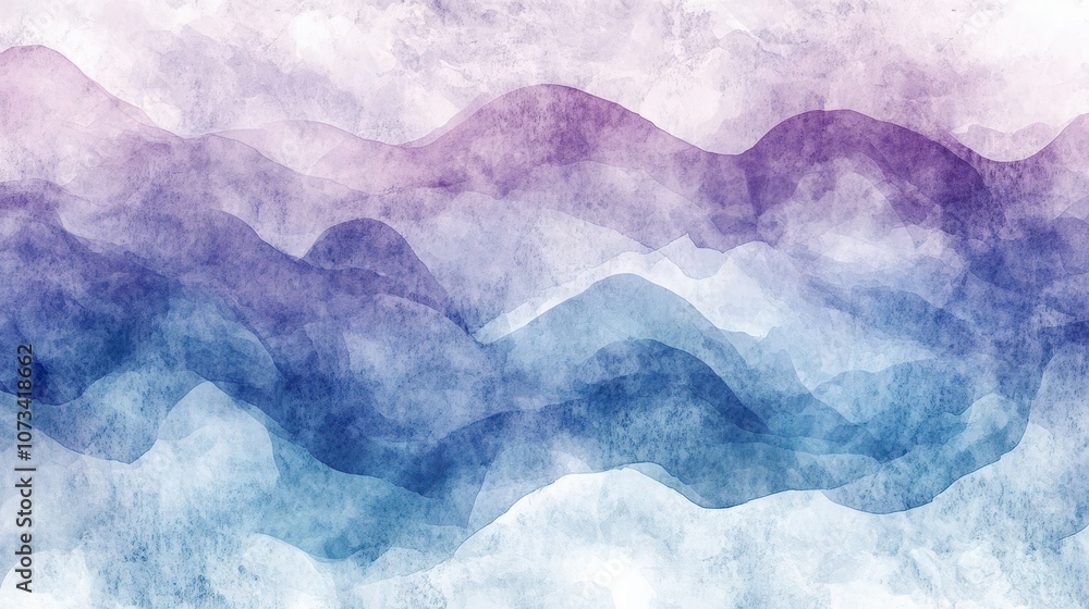 A modern seamless wallpaper with abstract watercolor shapes in soft, flowing hues of blue and purple, adding a calm and artistic touch to bedrooms or creative spaces A modern seamless wallpaper with abstract watercolor shapes in soft, flowing hues of blue and purple, adding a calm and artistic touch to bedrooms or creative spaces