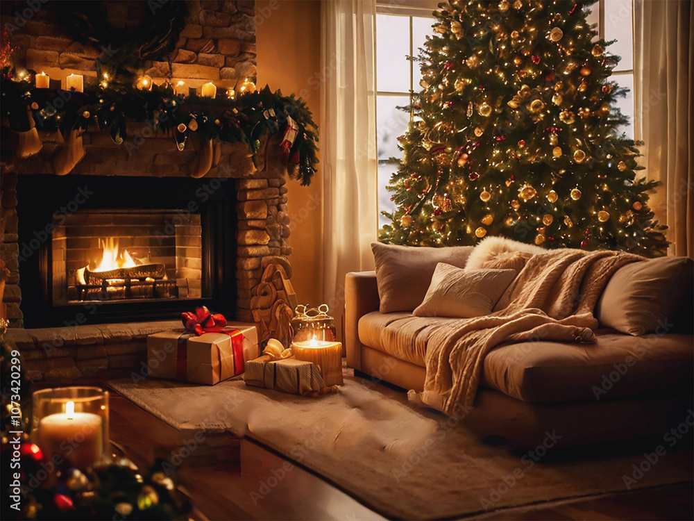 Fototapeta premium Merry christmas celebration festival background