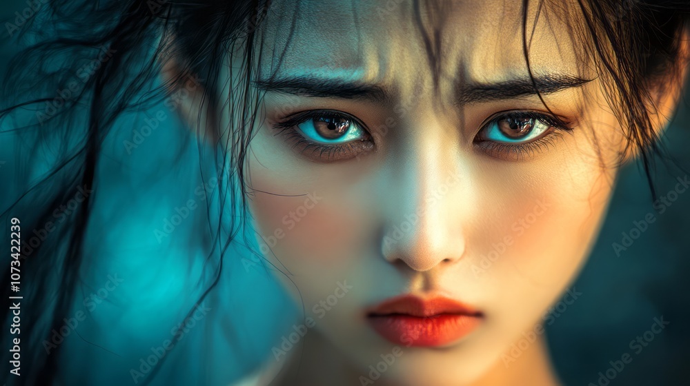 A woman with a sad face 10 A woman with a sad face 10