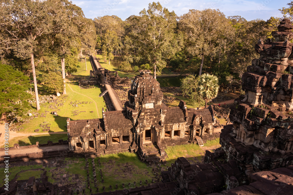 Fototapeta premium Angkor ancient temple ruins in Cambodia