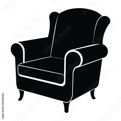 Recliner vector silhouette